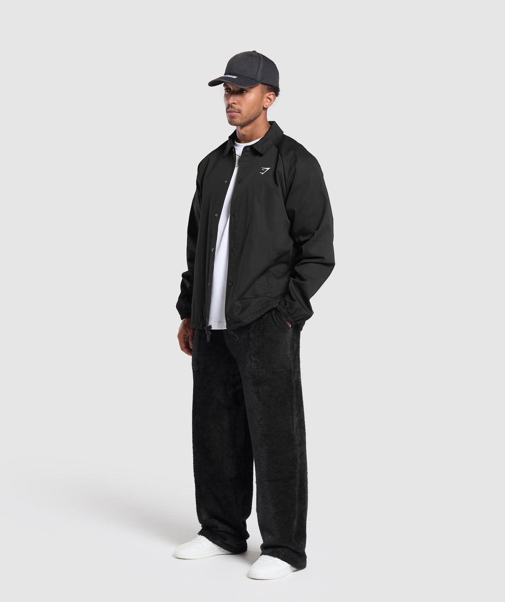 Knitted Straight Leg Joggers Black