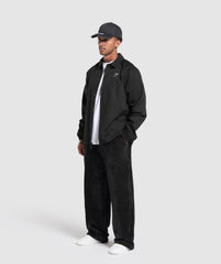 Knitted Straight Leg Joggers Black