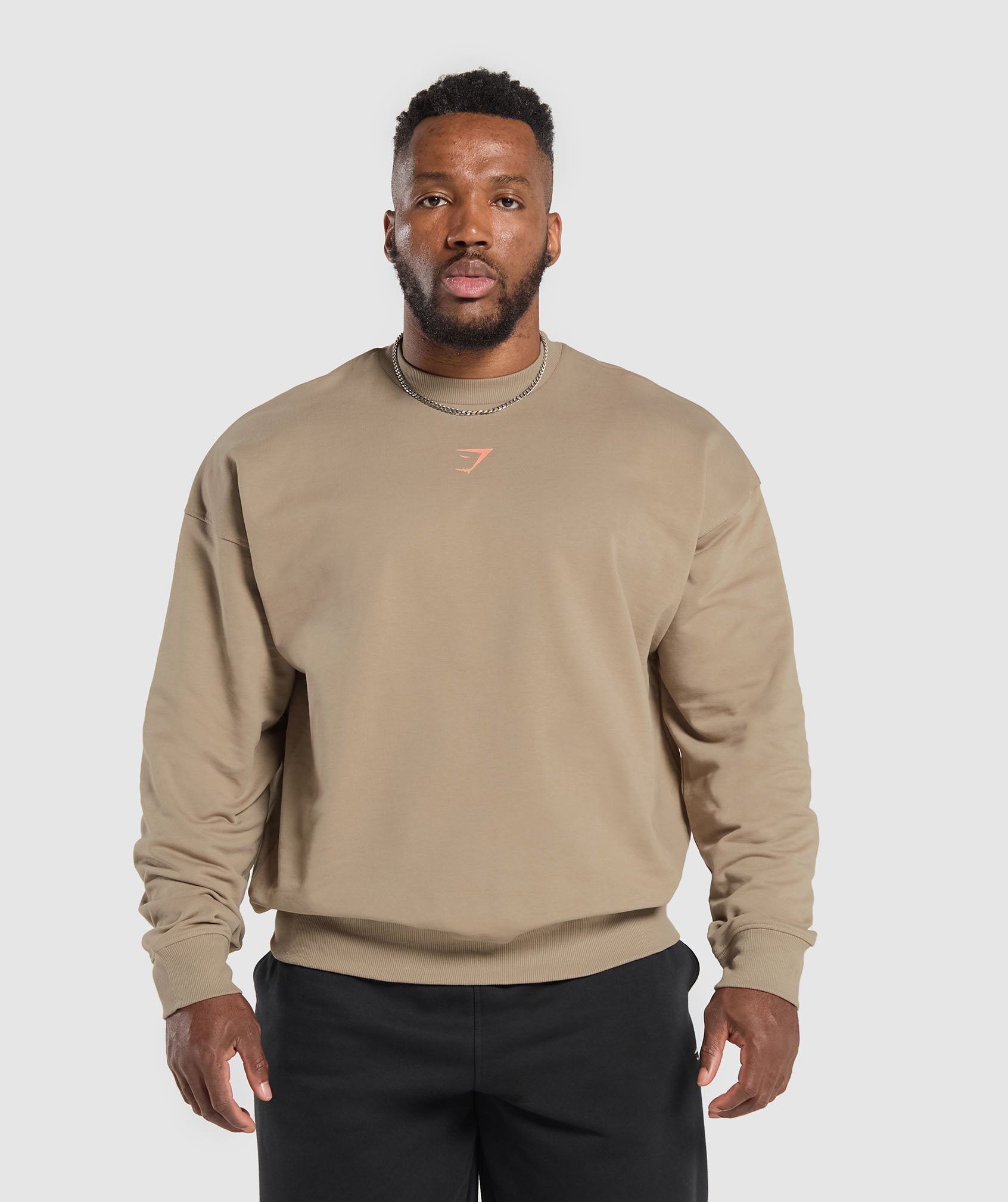 Trophy Graphic Crew Cement Brown