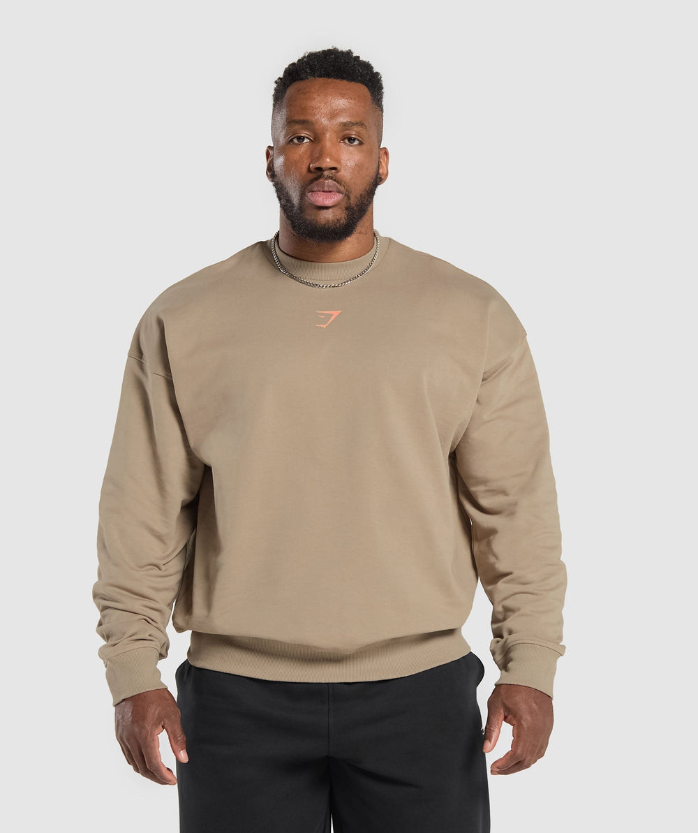 Trophy Graphic Crew Cement Brown