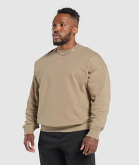 Trophy Graphic Crew Cement Brown