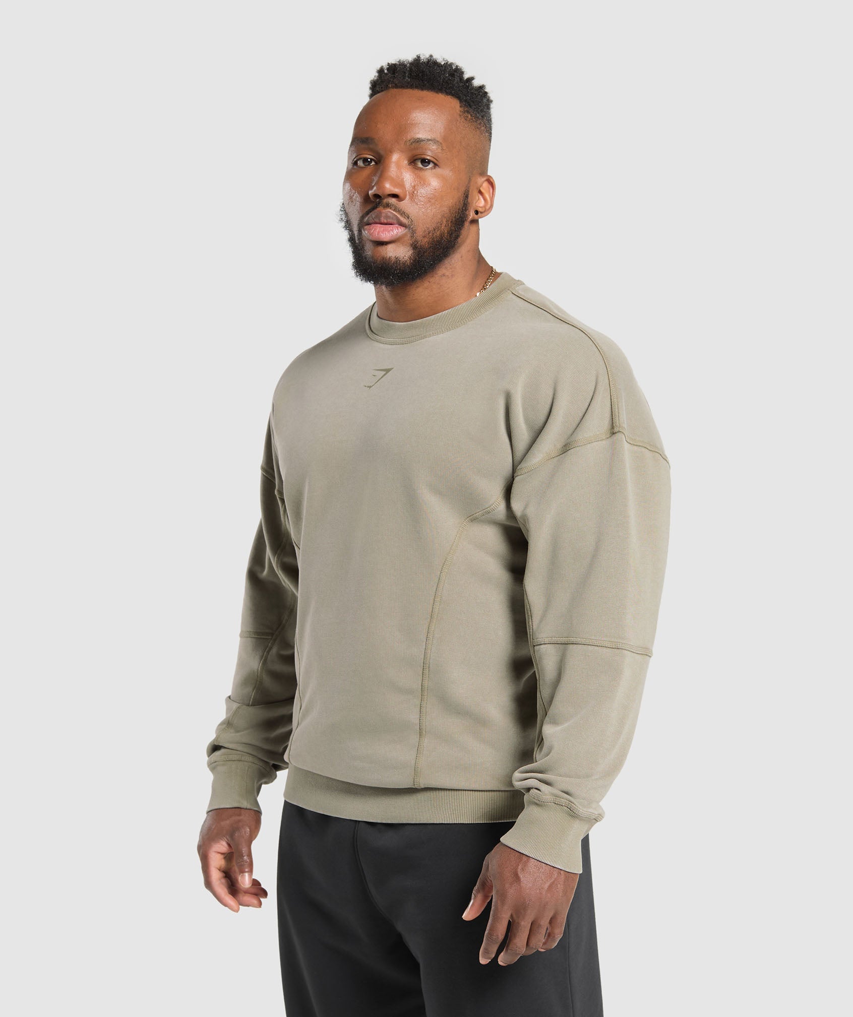 Heritage Washed Crew Utility Green