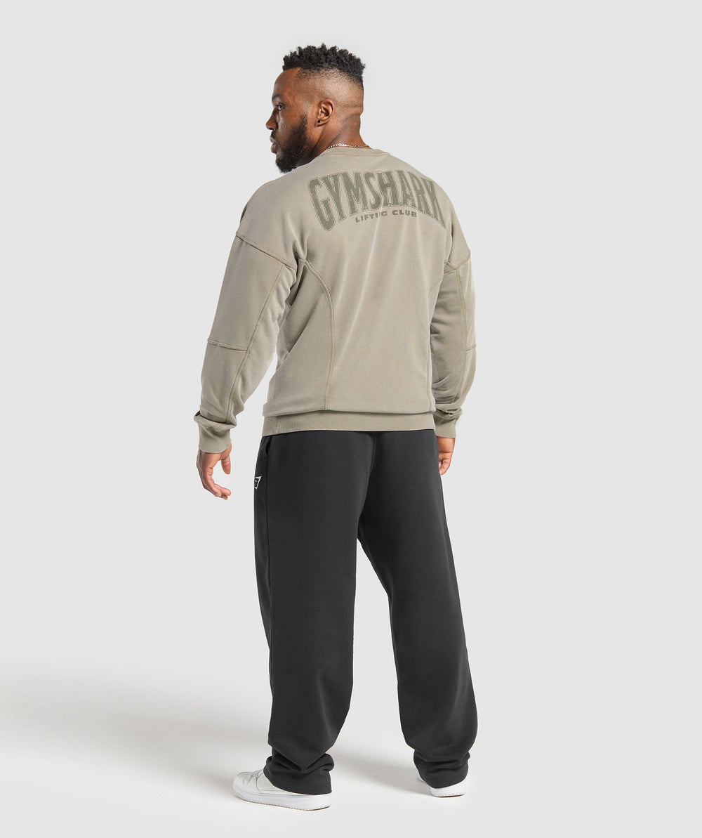 Heritage Washed Crew Utility Green