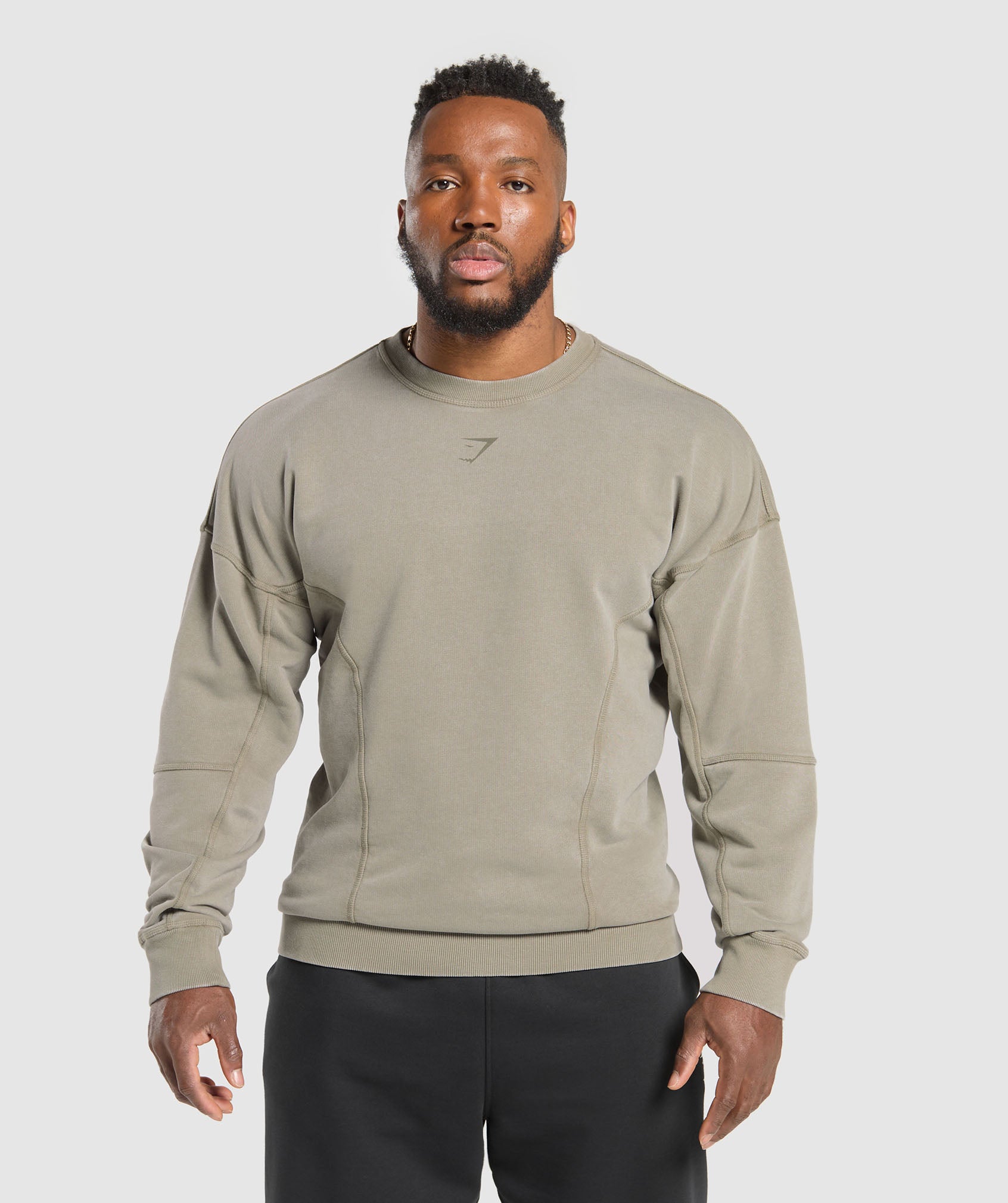 Heritage Washed Crew Utility Green