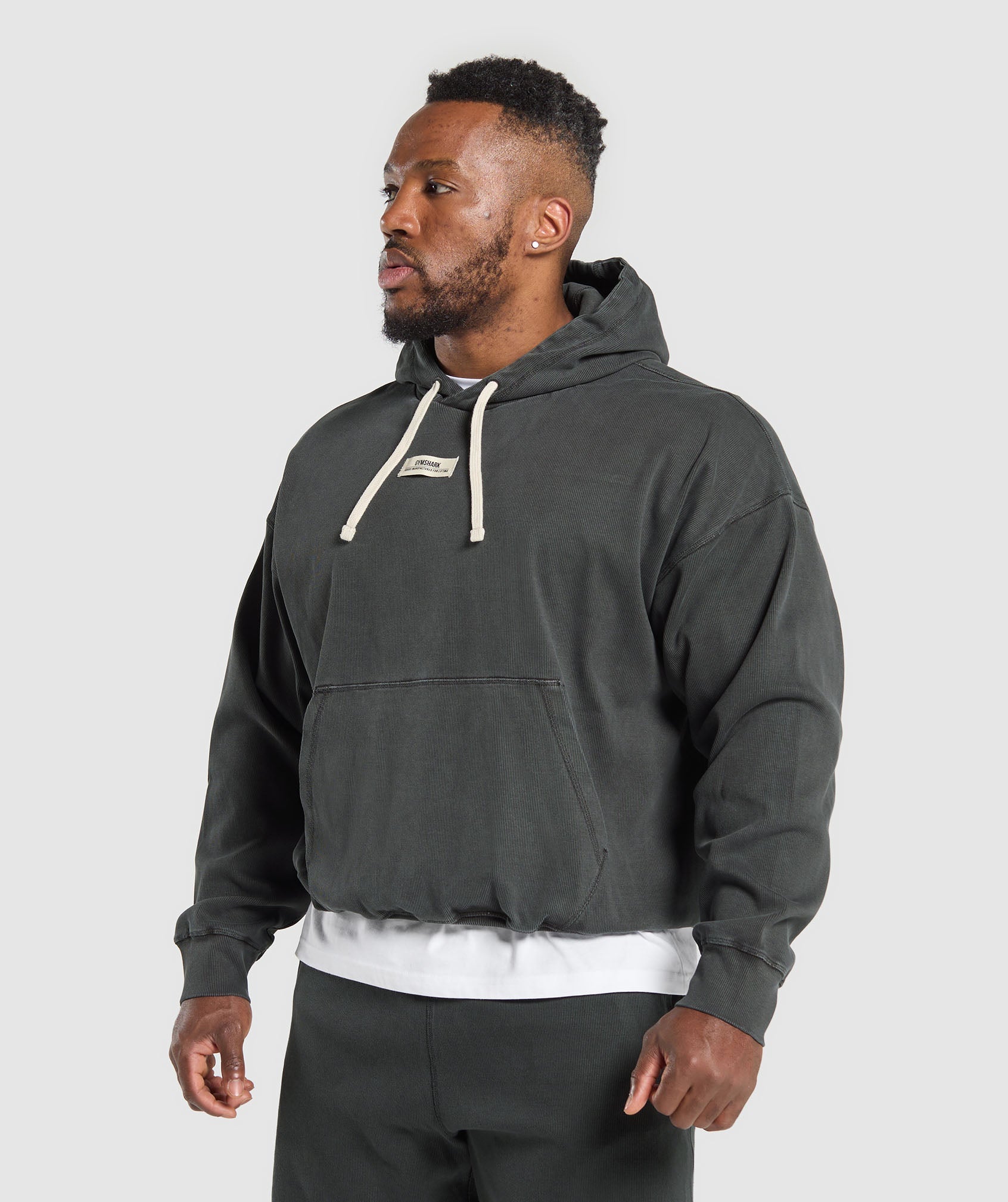 Heavyweight Rib Hoodie Asphalt Grey