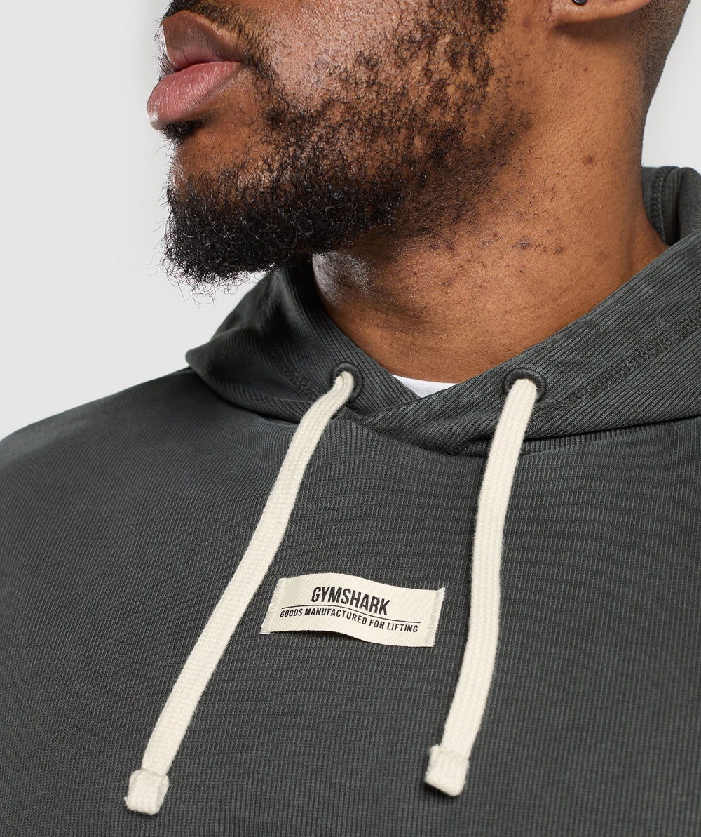 Heavyweight Rib Hoodie Asphalt Grey