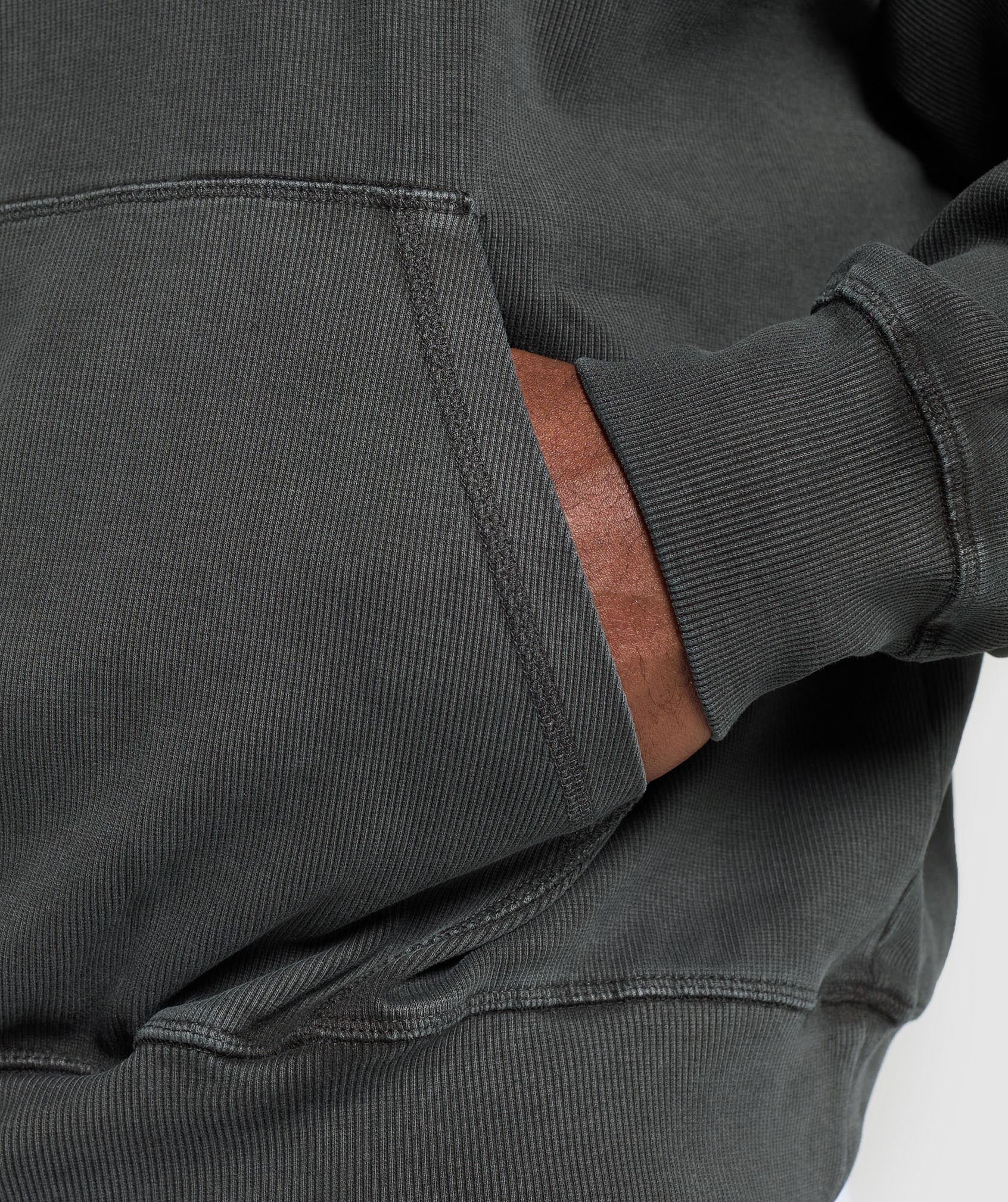 Heavyweight Rib Hoodie Asphalt Grey
