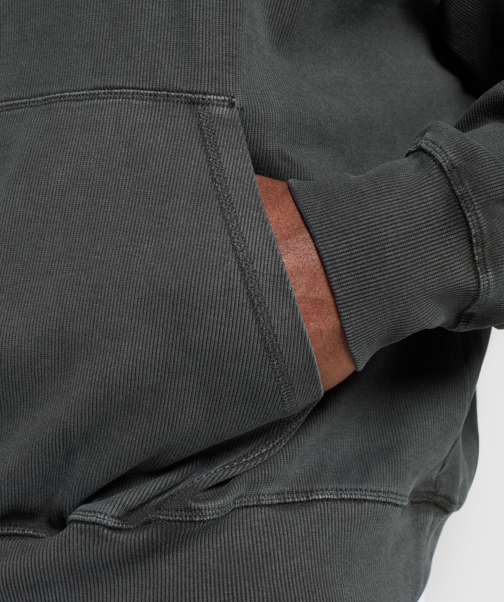 Heavyweight Rib Hoodie Asphalt Grey