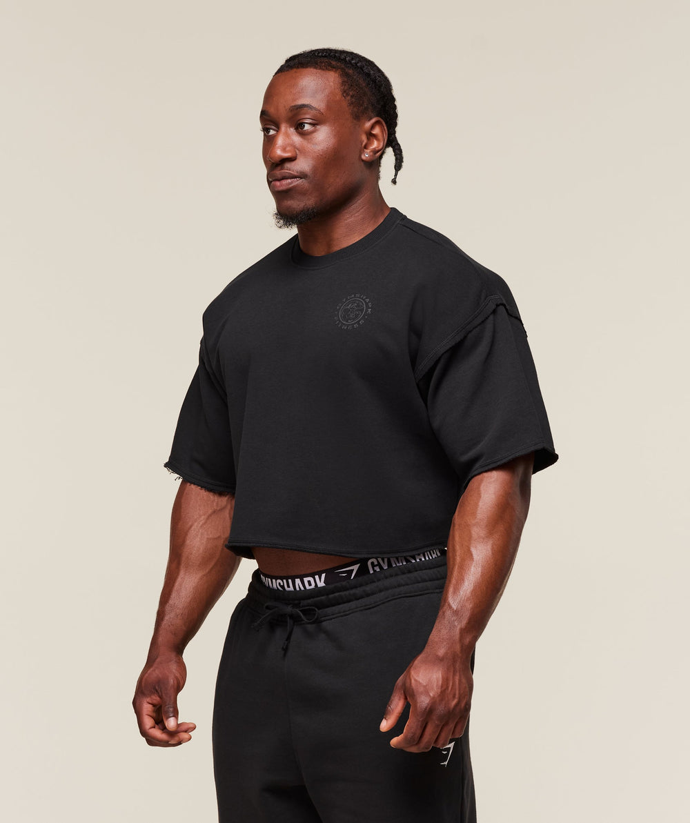 Legacy Cropped Short Sleeve Crew Black
