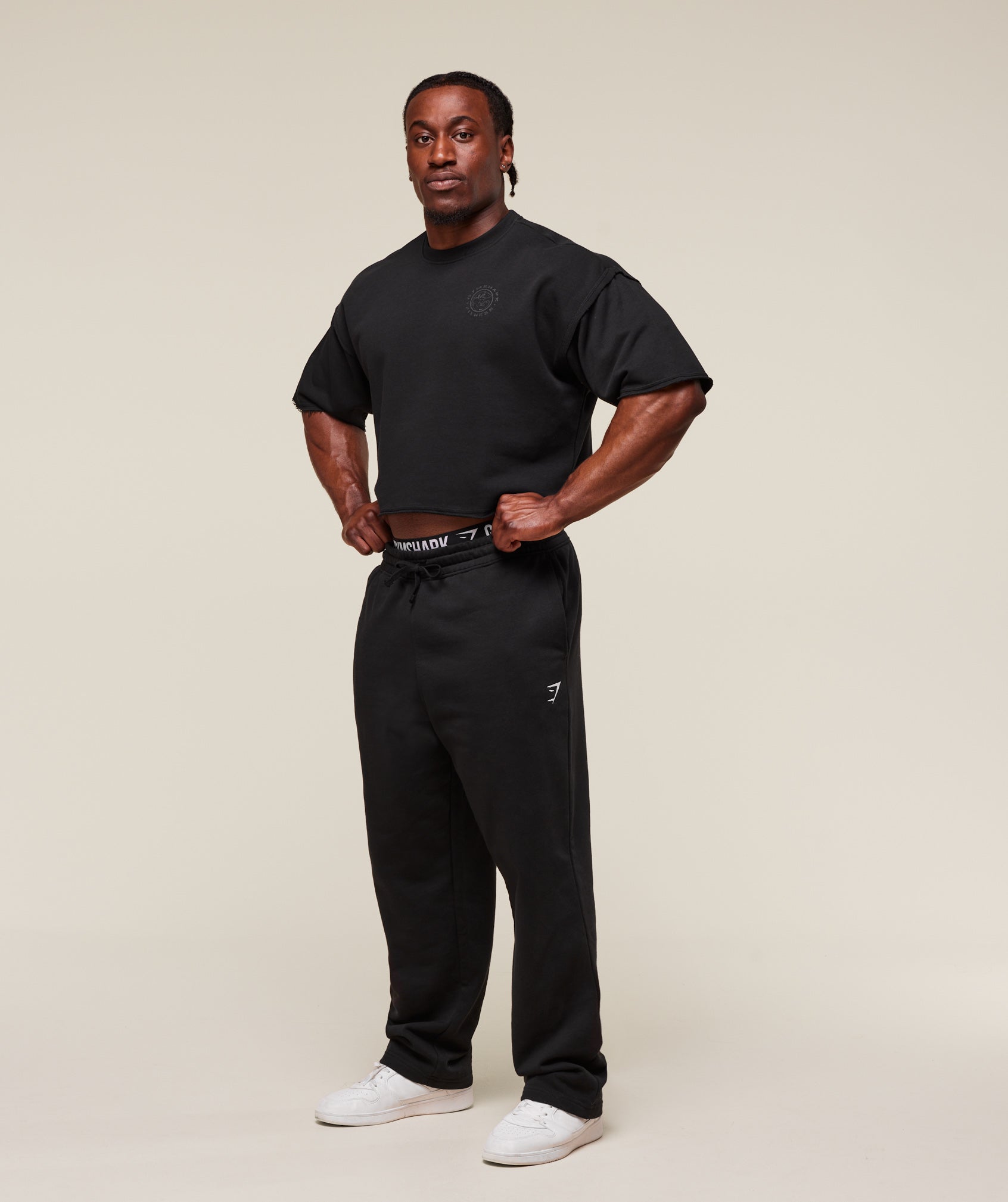Legacy Cropped Short Sleeve Crew Black