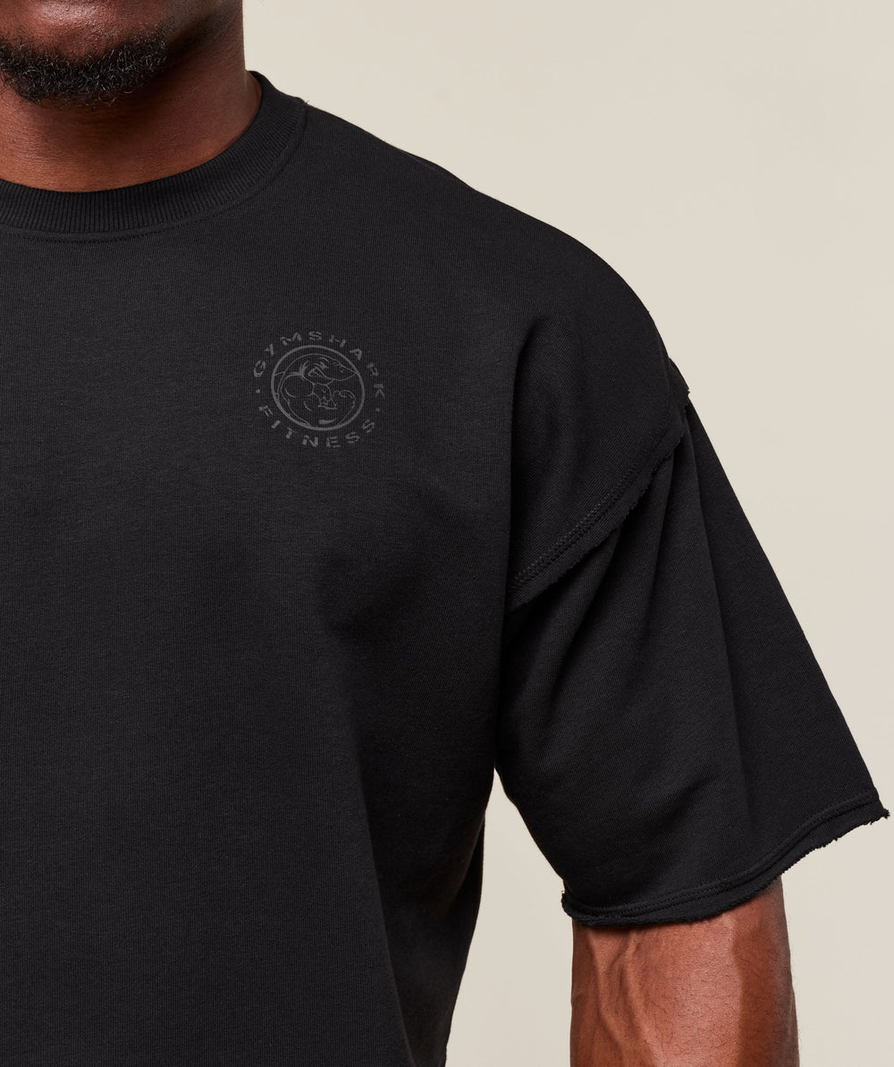 Legacy Cropped Short Sleeve Crew Black