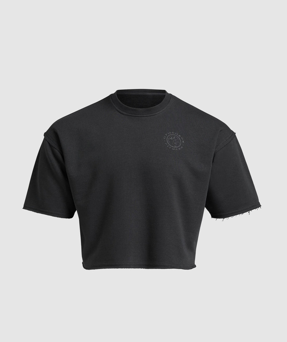 Legacy Cropped Short Sleeve Crew Black