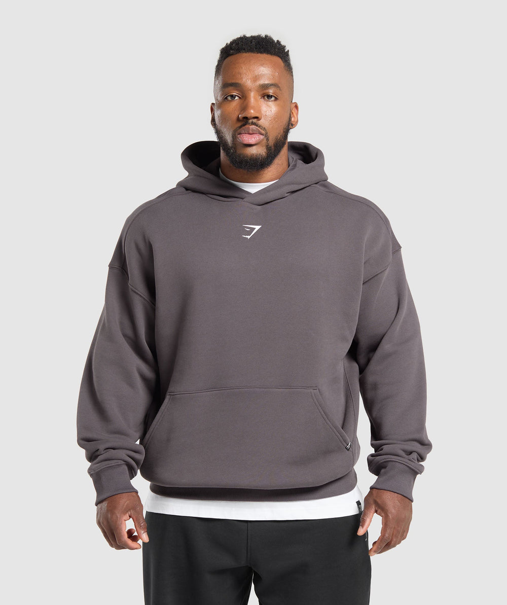 Strength Department Animal Oversized Hoodie Greyed Purple