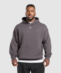 Strength Department Animal Oversized Hoodie Greyed Purple