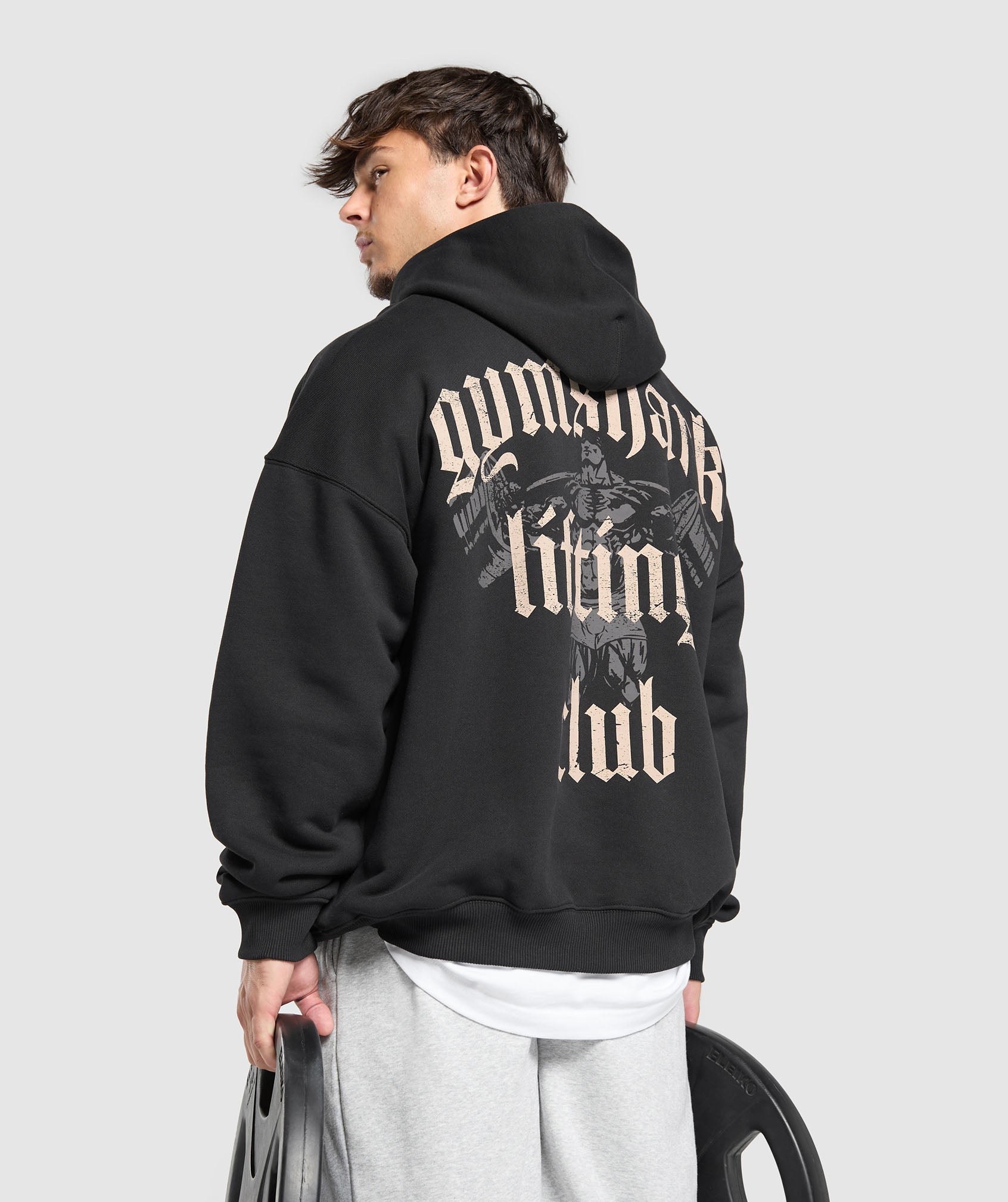 Lifting Club Hoodie Black/Pebble Grey