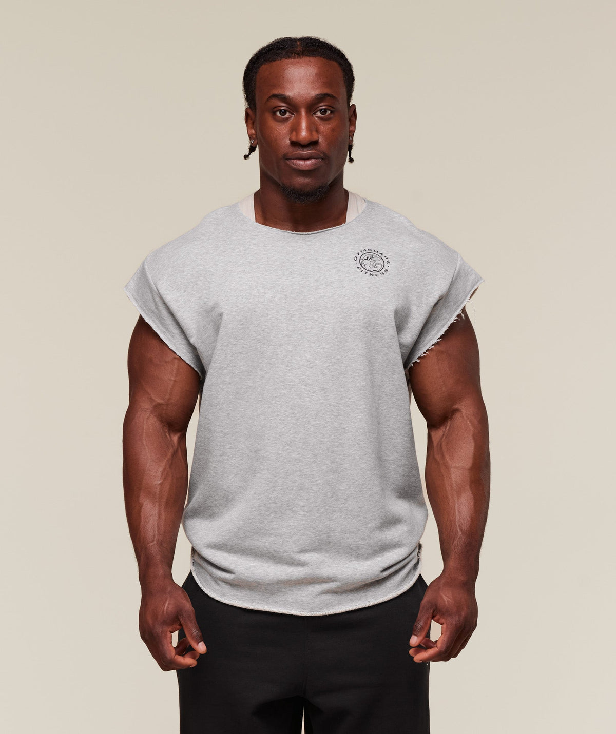 Legacy Cap Sleeve Rag Top Light Grey Core Marl