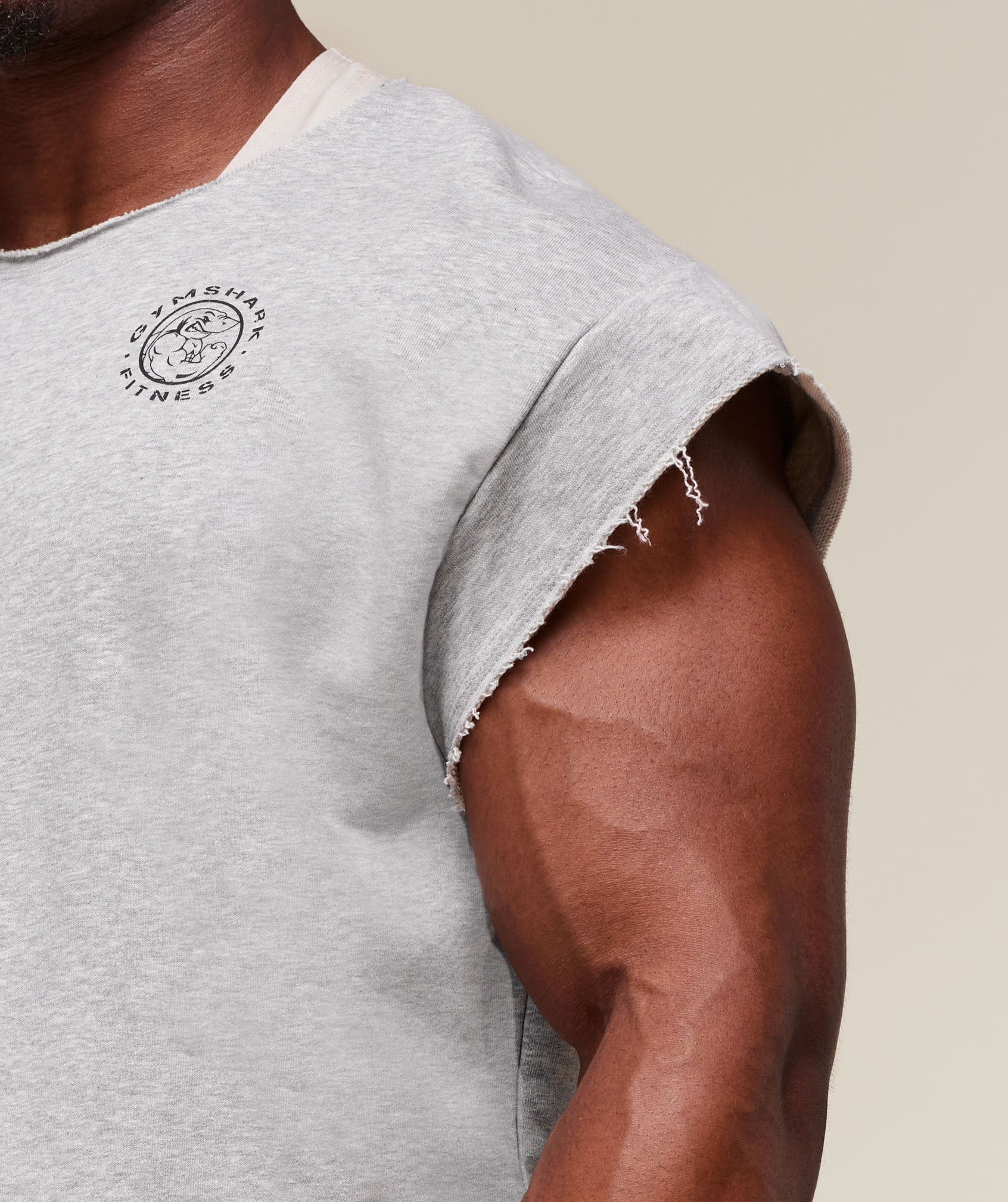 Legacy Cap Sleeve Rag Top Light Grey Core Marl