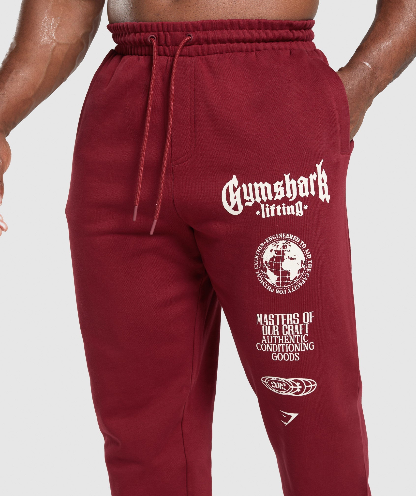Global Lifting Oversized Joggers Sets Red