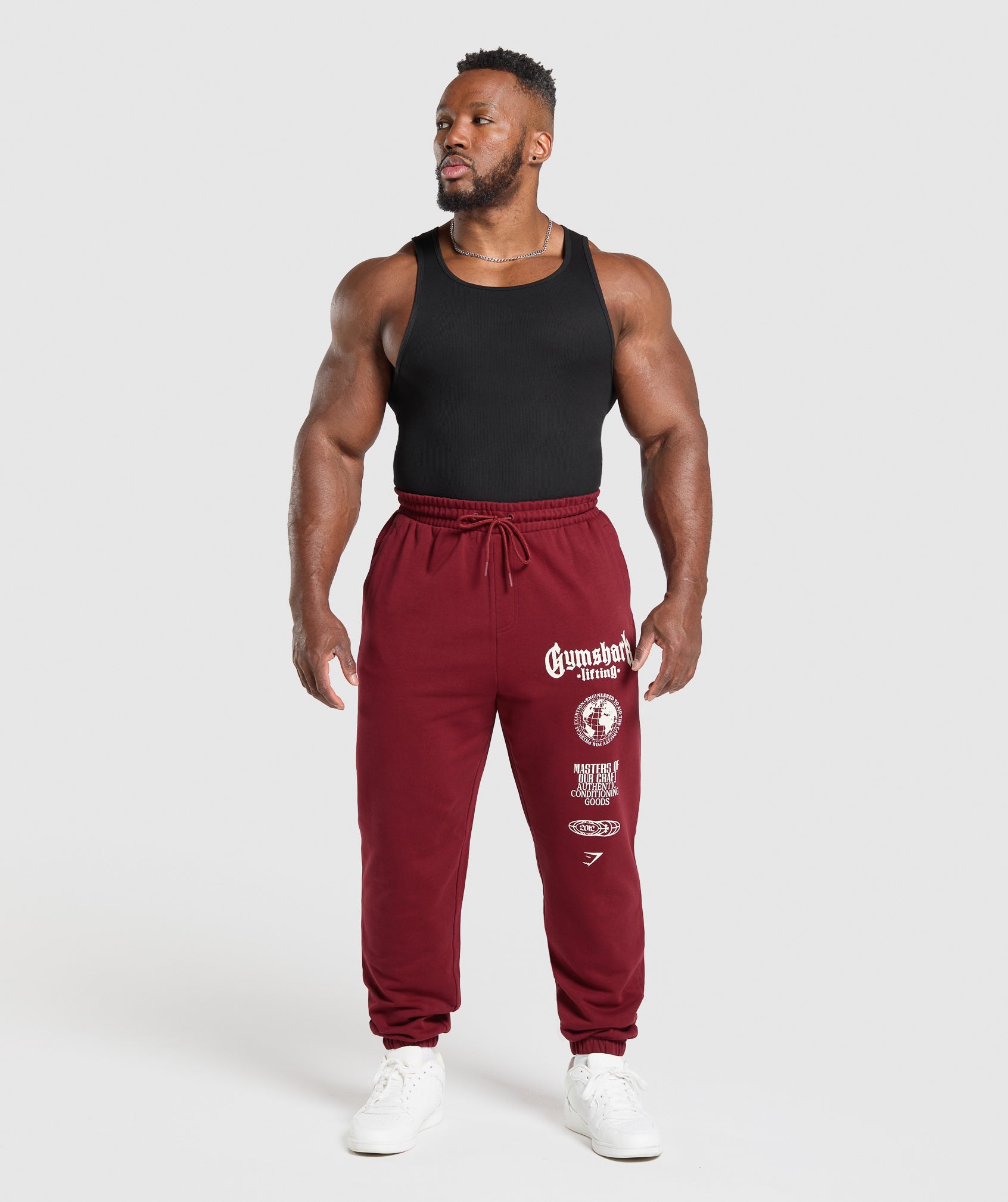 Global Lifting Oversized Joggers Sets Red