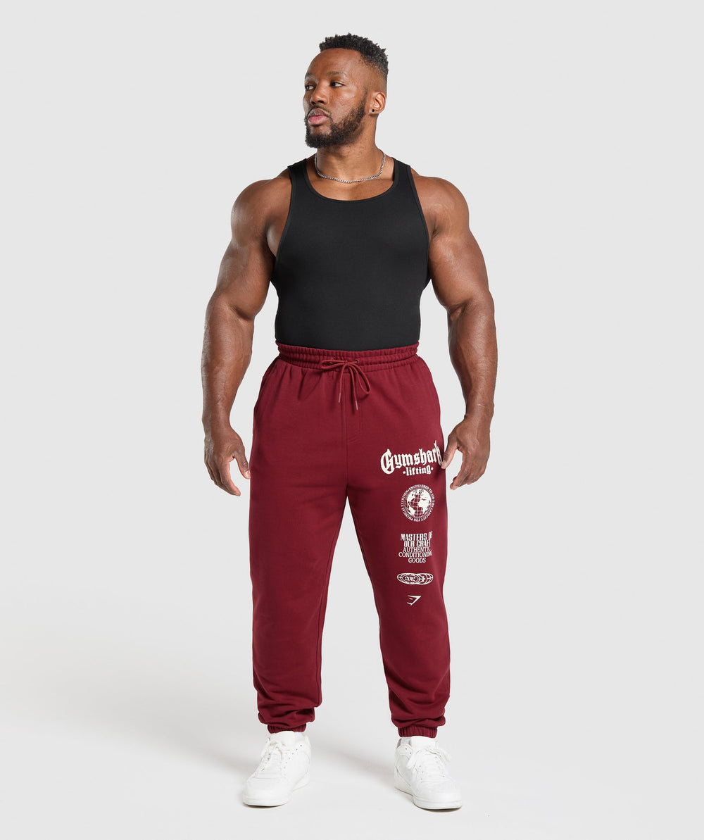 Global Lifting Oversized Joggers Sets Red