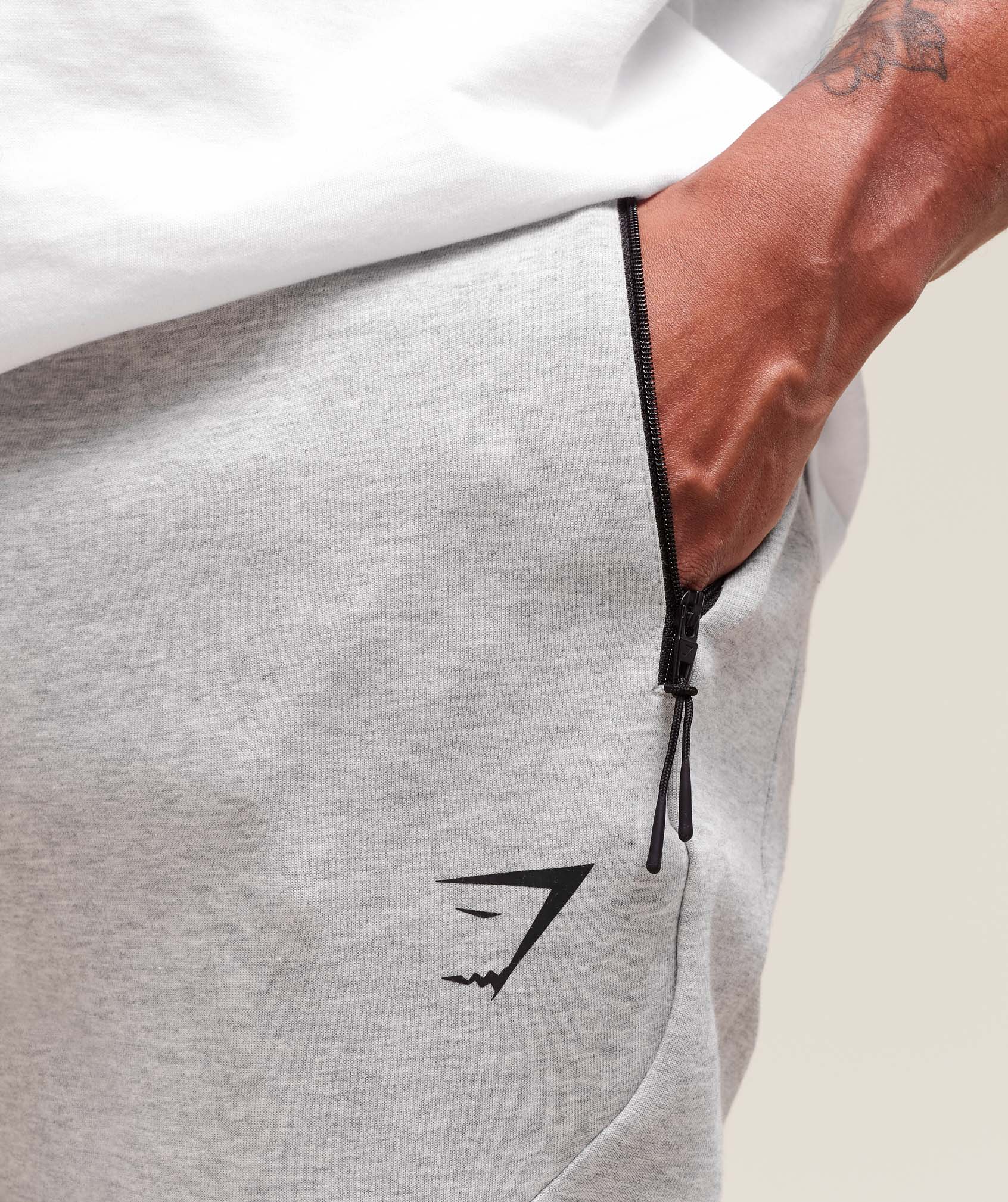 Interlock Tech Joggers Light Grey Core Marl