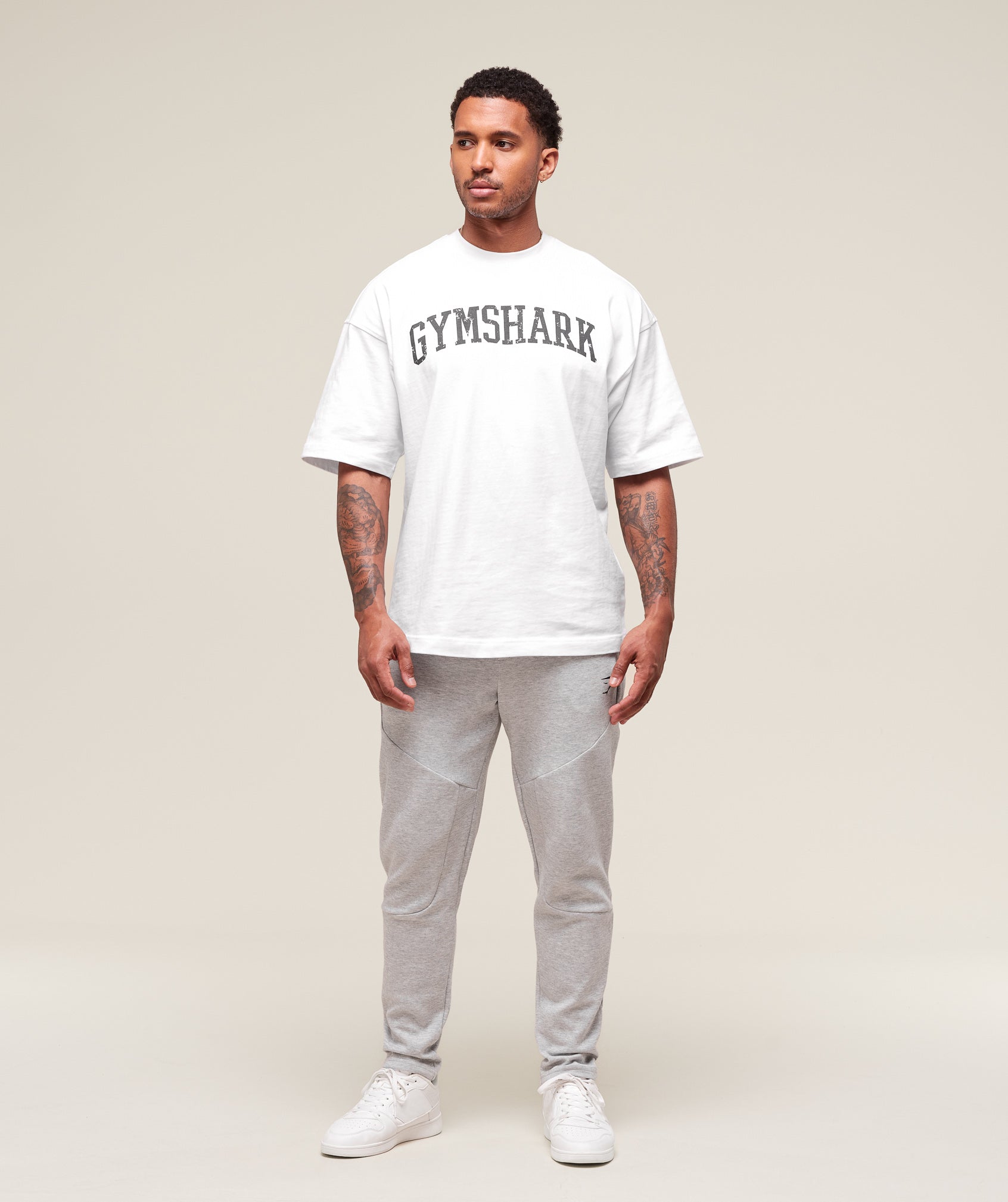 Interlock Tech Joggers Light Grey Core Marl