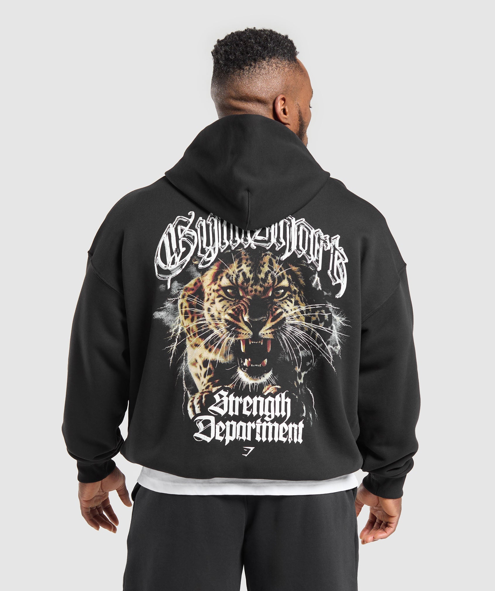 Strength Department Animal Oversized Hoodie Black