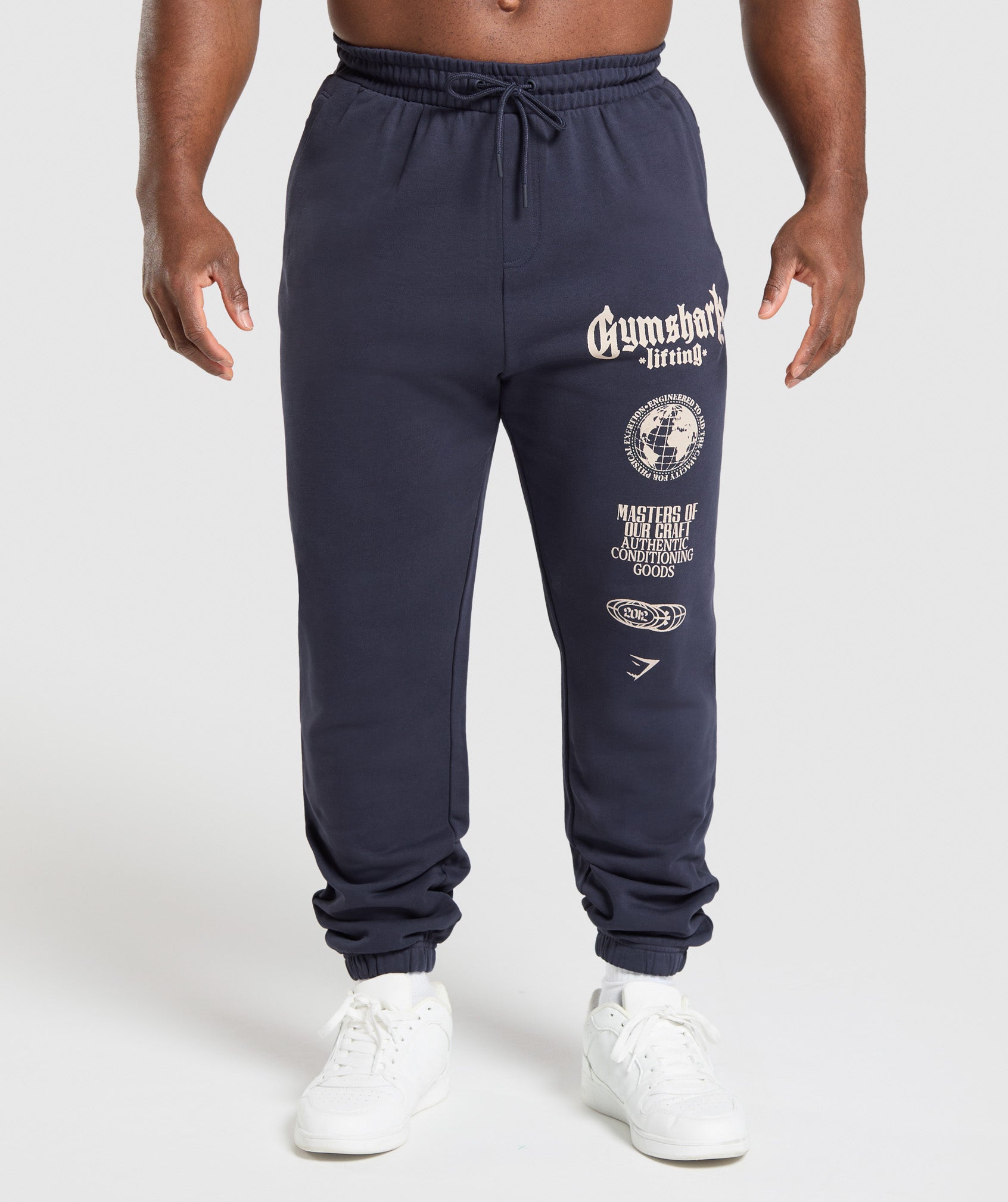 Global Lifting Oversized Joggers Heavy Blue
