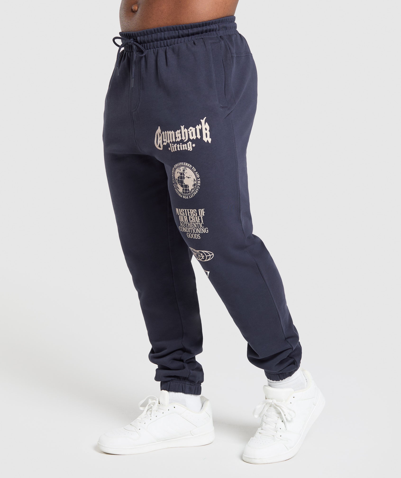 Global Lifting Oversized Joggers Heavy Blue