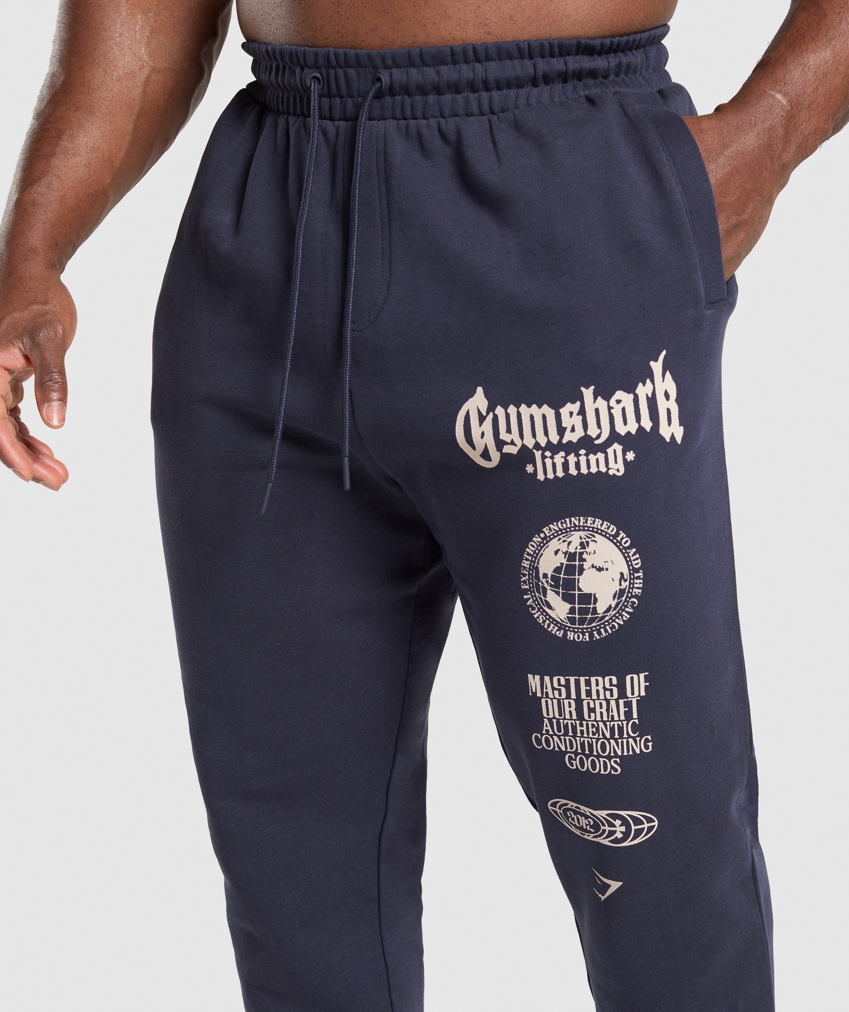 Global Lifting Oversized Joggers Heavy Blue