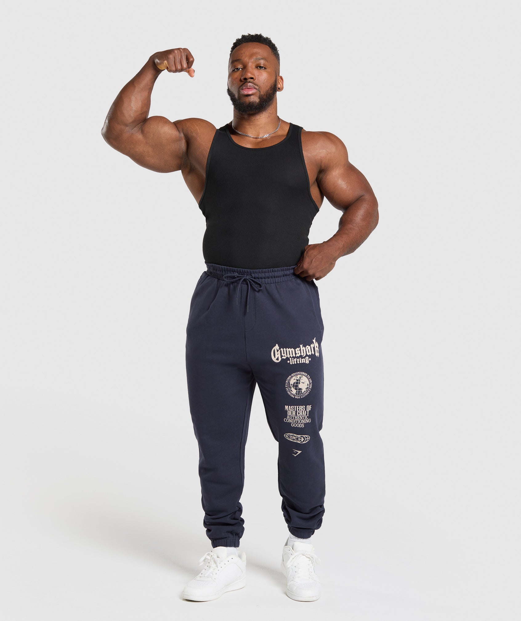 Global Lifting Oversized Joggers Heavy Blue