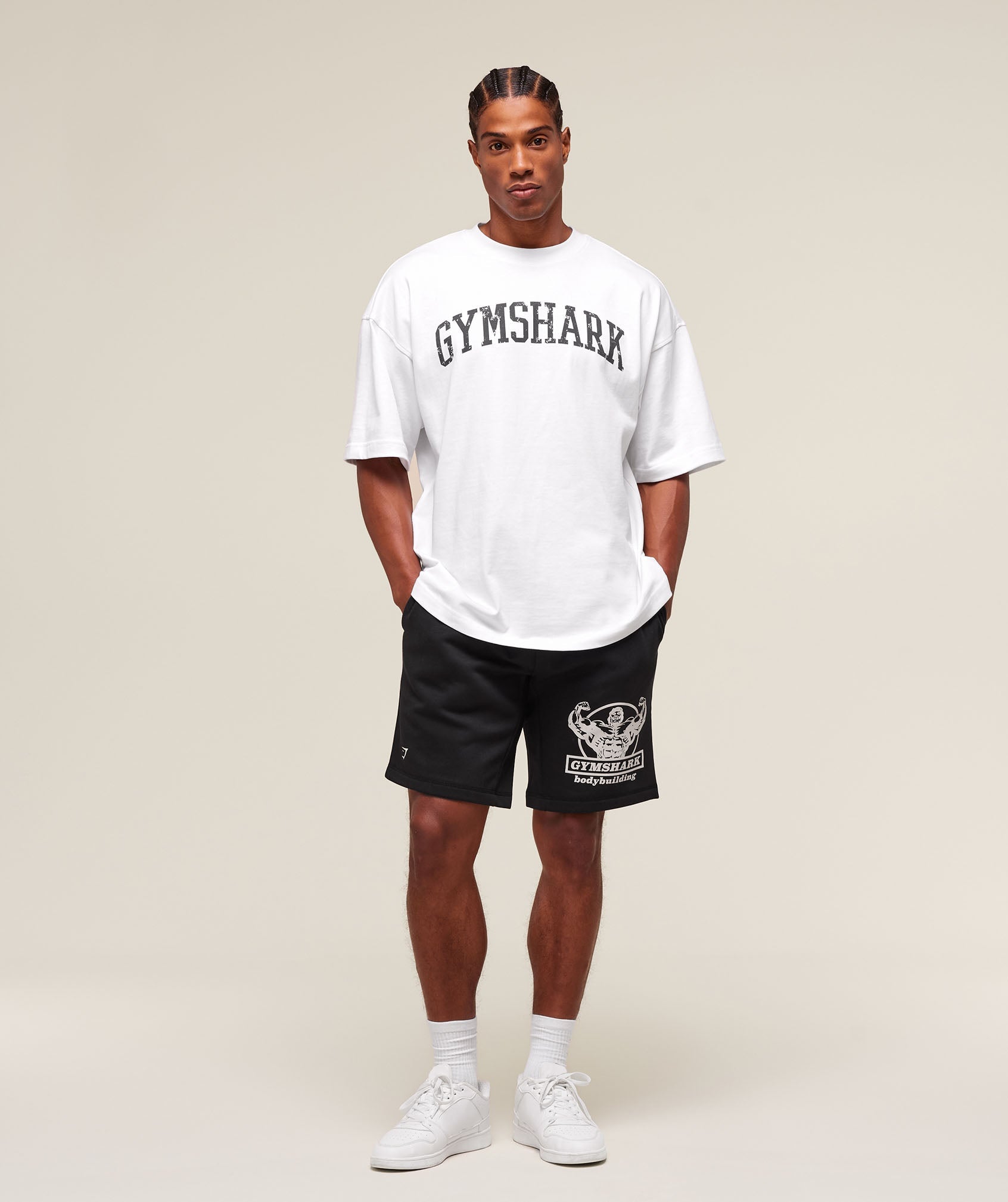 Double Bicep 9" Shorts Black