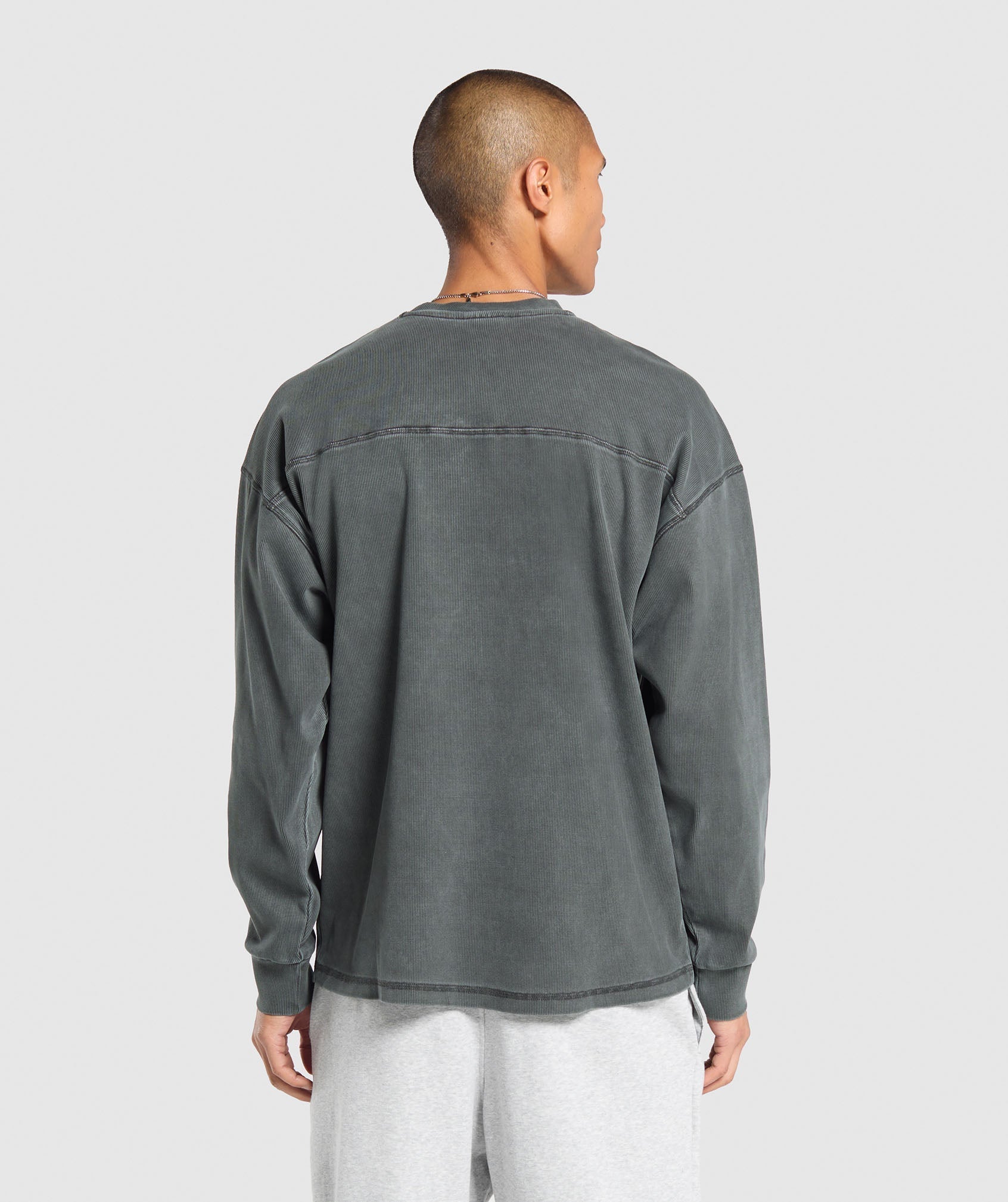 Heavyweight Rib Crew Asphalt Grey