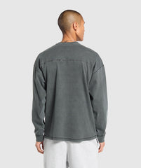 Heavyweight Rib Crew Asphalt Grey