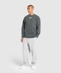 Heavyweight Rib Crew Asphalt Grey