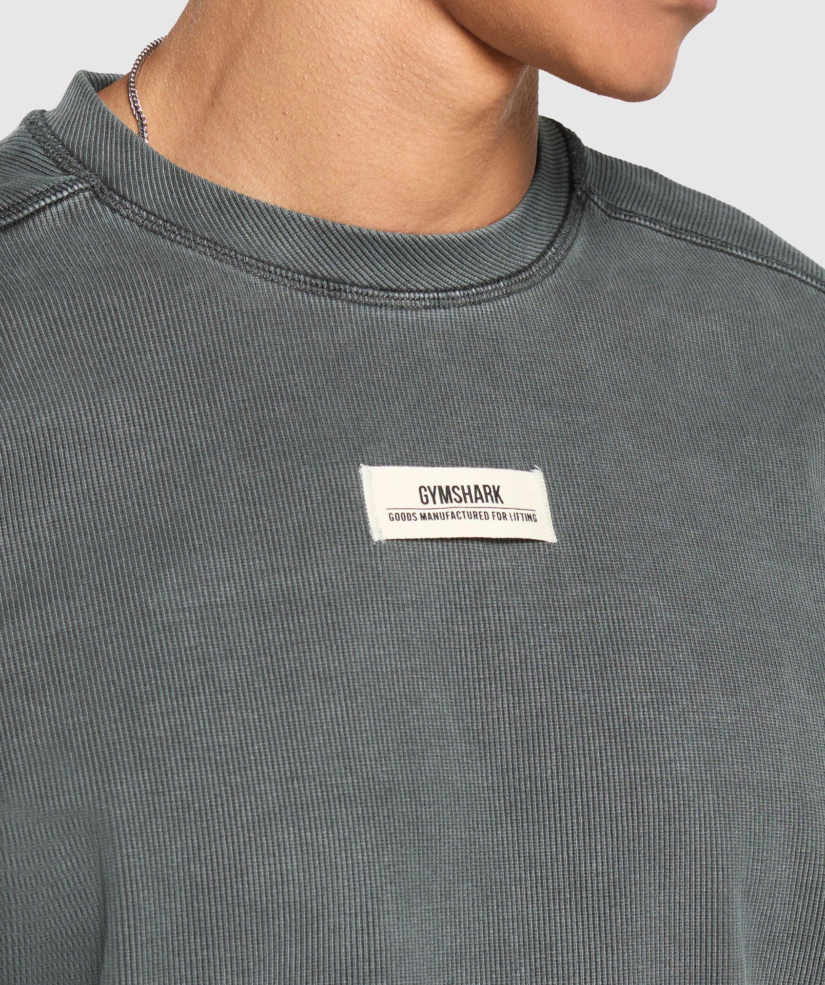 Heavyweight Rib Crew Asphalt Grey