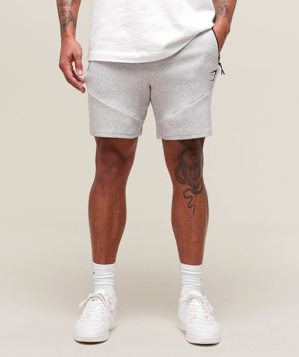 Interlock Tech 6" Shorts Light Grey Core Marl