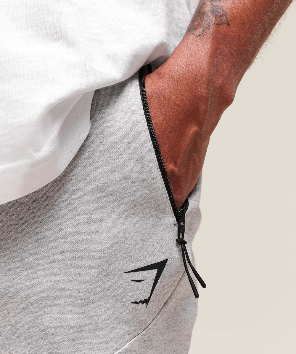 Interlock Tech 6" Shorts Light Grey Core Marl