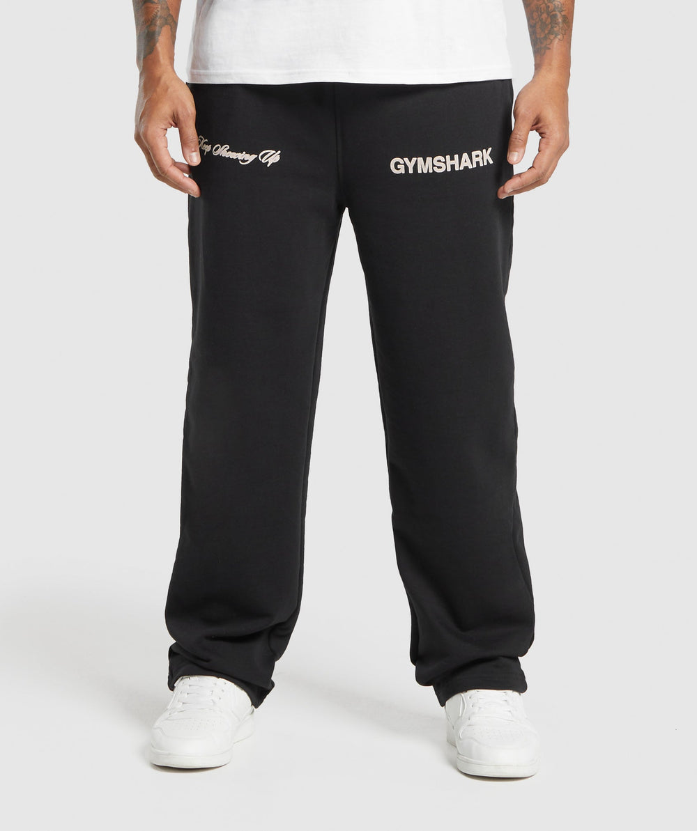 EST 2012 Straight Leg Joggers Black