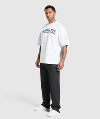 Waffle Straight Leg Joggers Black