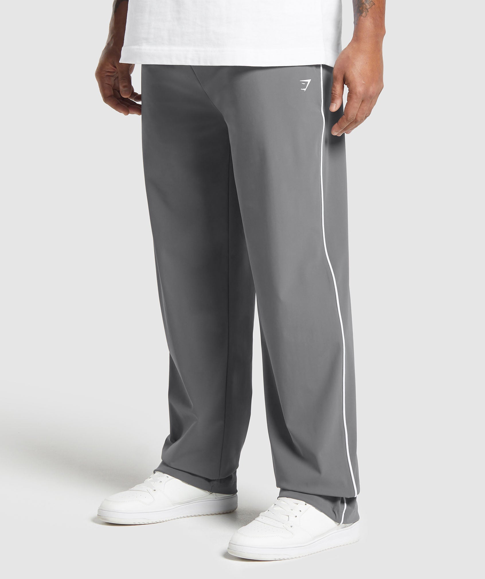 Contrast Straight Leg Pant Pitch Grey