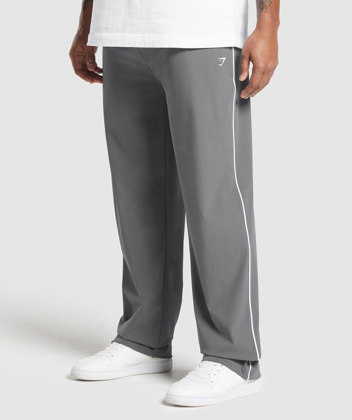 Contrast Straight Leg Pant Pitch Grey