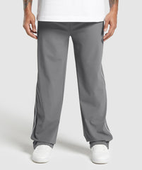 Contrast Straight Leg Pant Pitch Grey