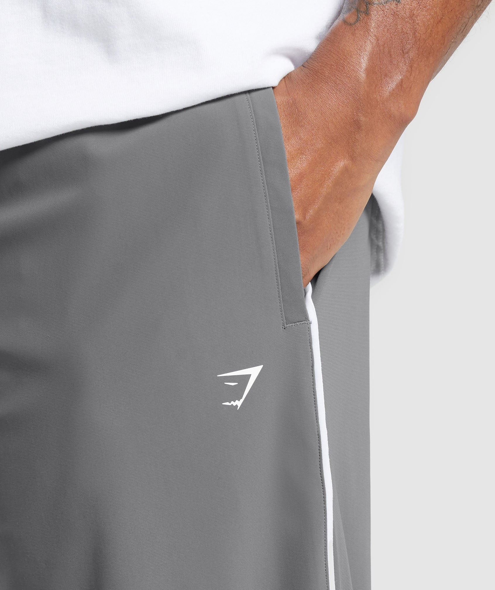 Contrast Straight Leg Pant Pitch Grey