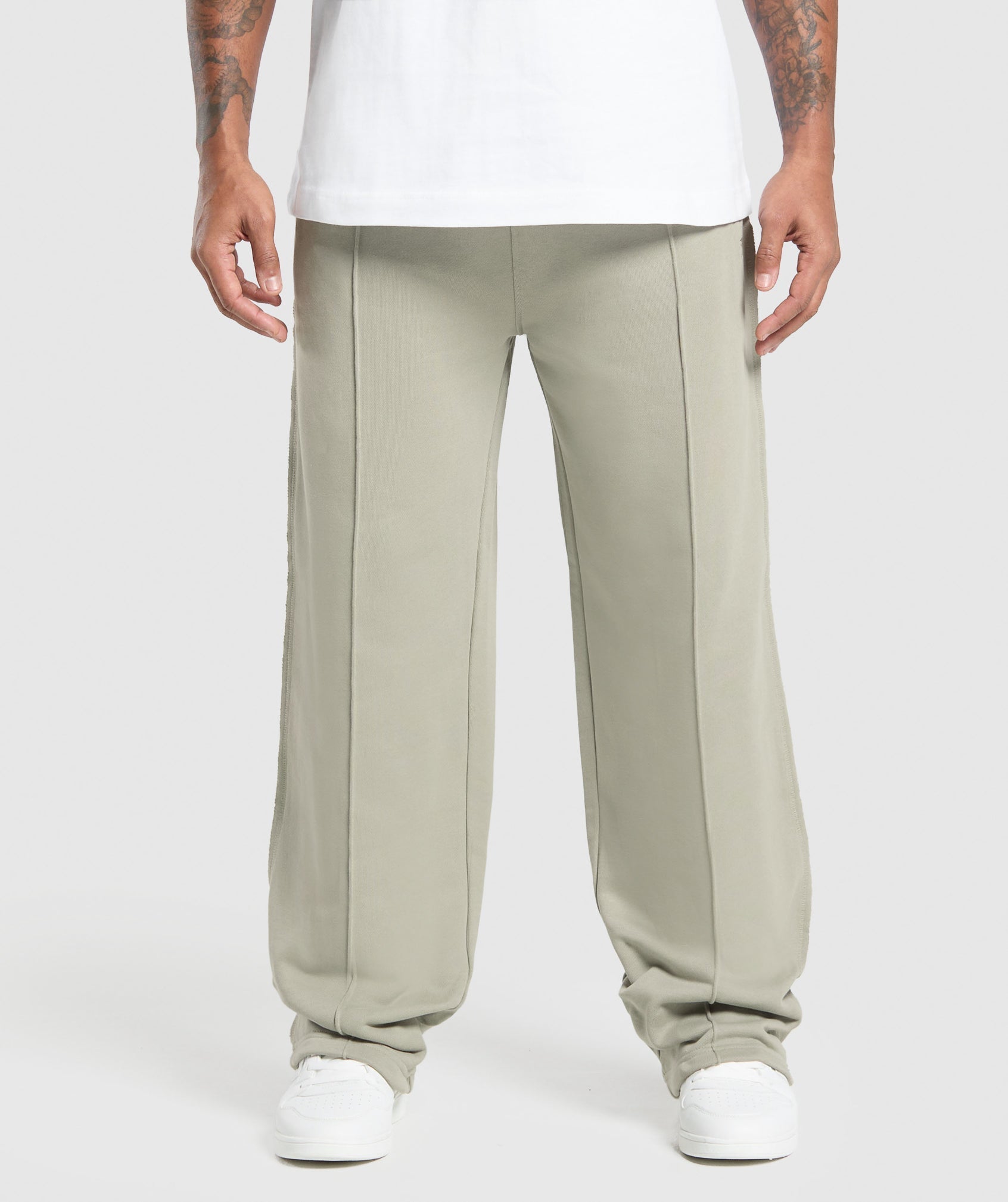 Wide Leg Pants Chalk Green