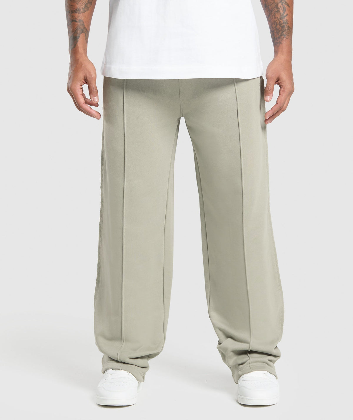 Wide Leg Pants Chalk Green