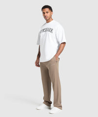 Waffle Straight Leg Joggers Lifestyle Brown