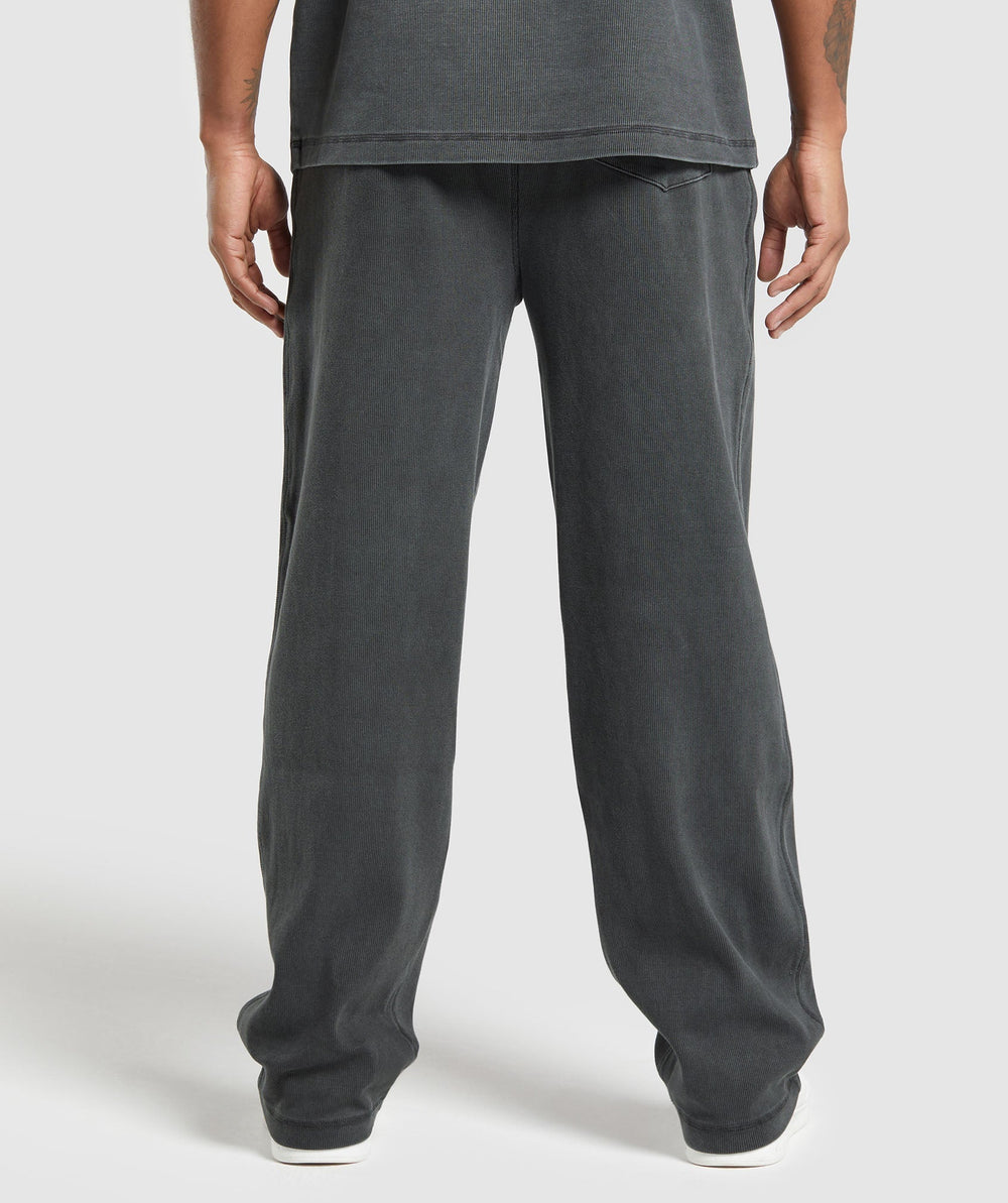 Heavyweight Ribbed Joggers Asphalt Grey