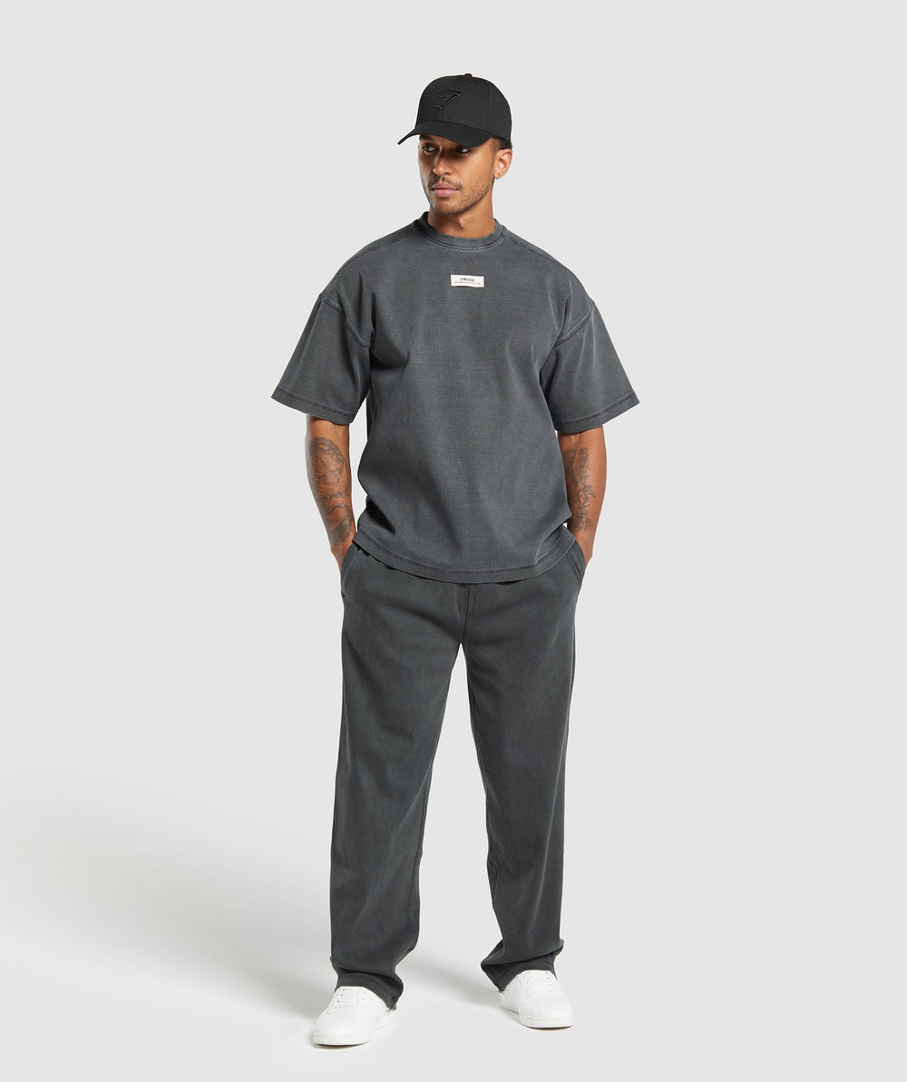 Heavyweight Ribbed Joggers Asphalt Grey