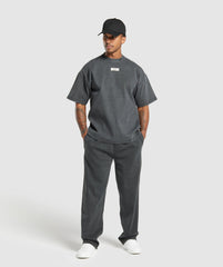 Heavyweight Ribbed Joggers Asphalt Grey